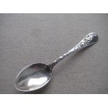Vintage Indian Chief Chicago Engraved Sterling Silver Tea Spoon