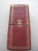Rare George III Poems Prince of Wales Feathers Decorated Leather Case