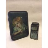 Vintage tins, Cadbury and Dewitt's, two items