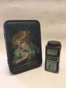 Vintage tins, Cadbury and Dewitt's, two items