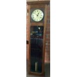 Antique Oak Cased Magenta Time co London master clock 1920c
