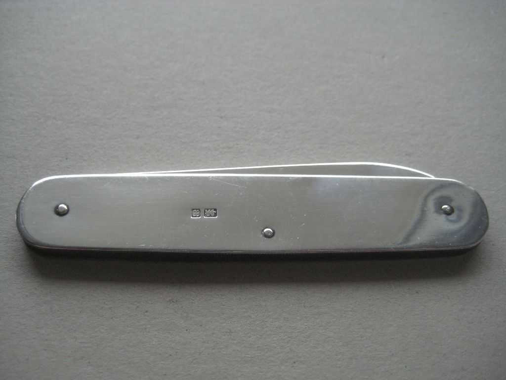 Rare Souvenir of Voyage R.M.J. Apapa Engraved Silver Folding Fruit Knife - Image 7 of 7