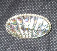 Silver and Mother of Pearl brooch. Marked silver