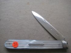 William IV Mother of Pearl Hafted Silver Bladed Folding Fruit Knife