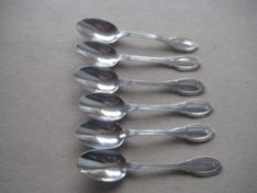 A Set of Vintage Six Continental Silver Teaspoons