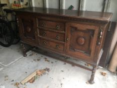 Carved oak sideboard