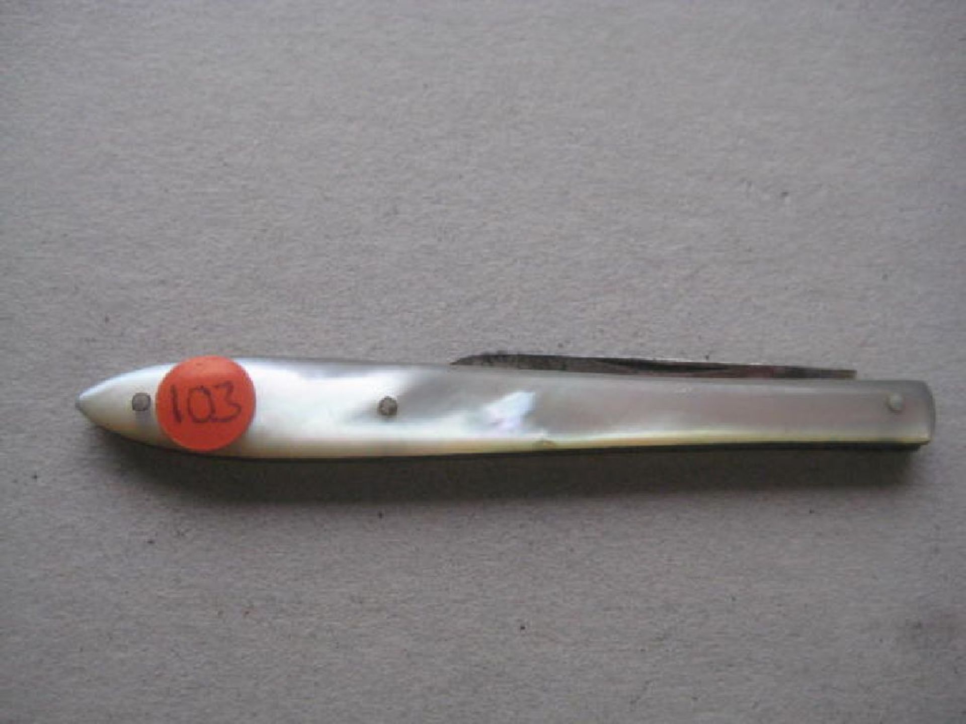 Victorian Mother of Pearl Hafted Quill Bladed Penknife - Image 7 of 8