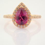 14K Yellow and Rose Gold Diamond & Rodalite Ring