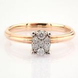 14K White and Rose Gold Diamond Ring