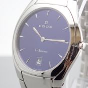 Edox / Date - Date World's Slimest Calender Movement - Unisex Steel Wrist Watch