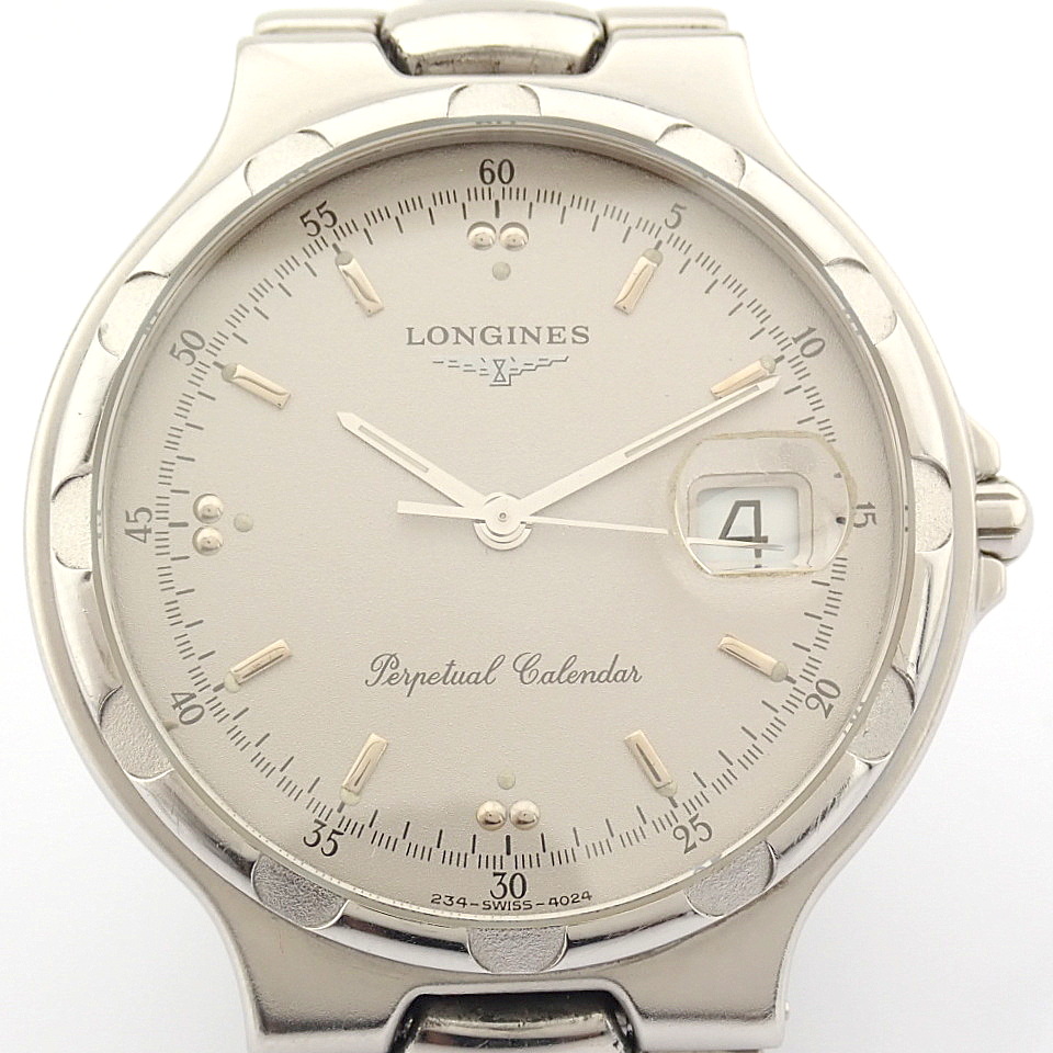 Longines / Conquest Perpetual Calender - Gentlmen's Steel Wrist Watch - Image 8 of 10