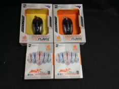 4x Mixed Gaming Mouse To Include R8 Temparst Mouse, R8 Roaring Flame Mouse