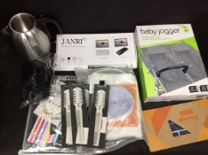 11x Mixed Items To Include Kettle, Baby Jogger, Laptop Battery/Keyboard, Comb Razor, ect