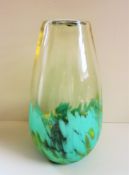 Large Hand Blown Art Glass Vase 32cm High
