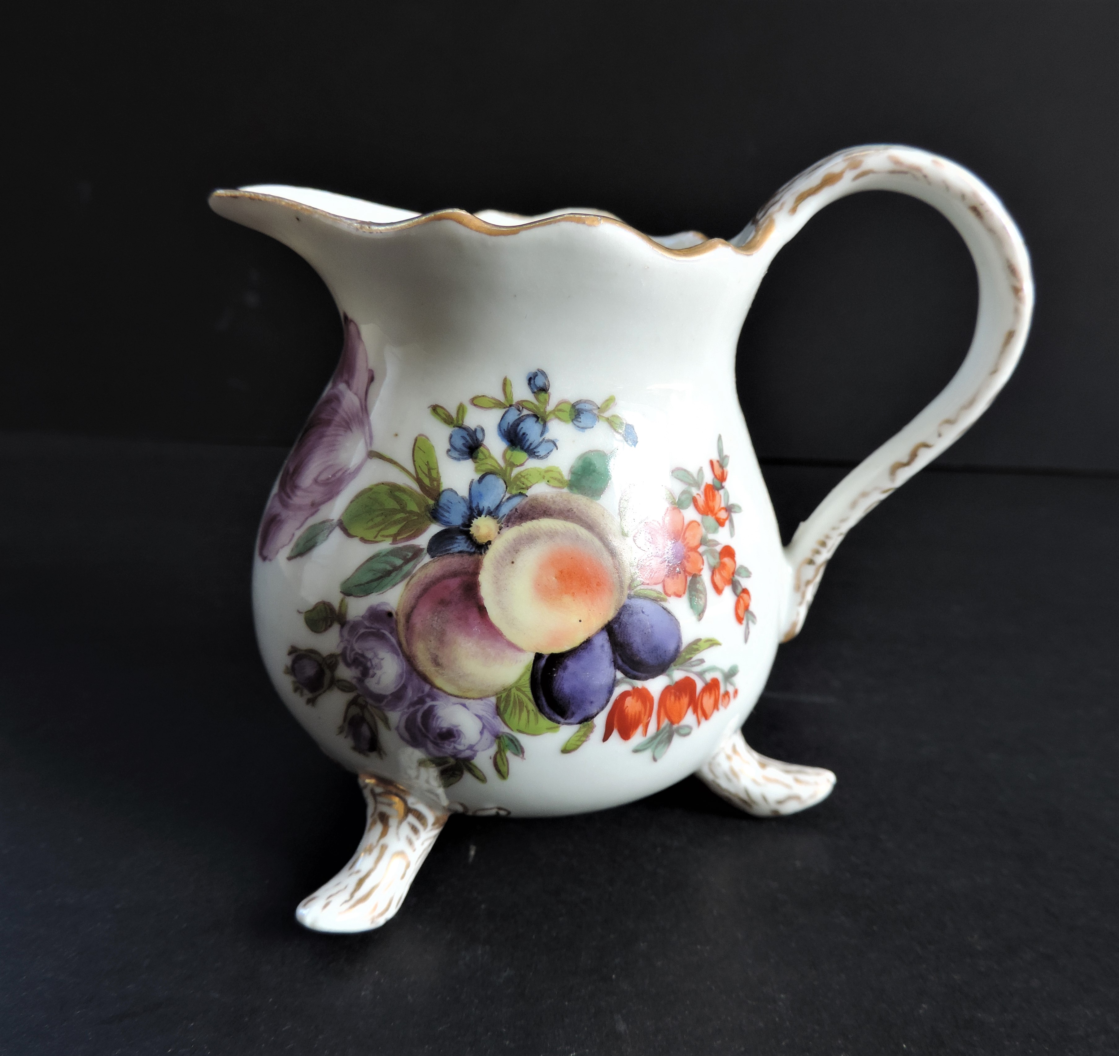 Antique Meissen Milk Jug/Creamer Blue Cross Marks - Image 4 of 6