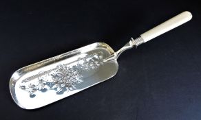 Antique Edwardian Silver Plated Crumb Scoop