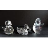 Three Scandinavian Crystal Sculptures