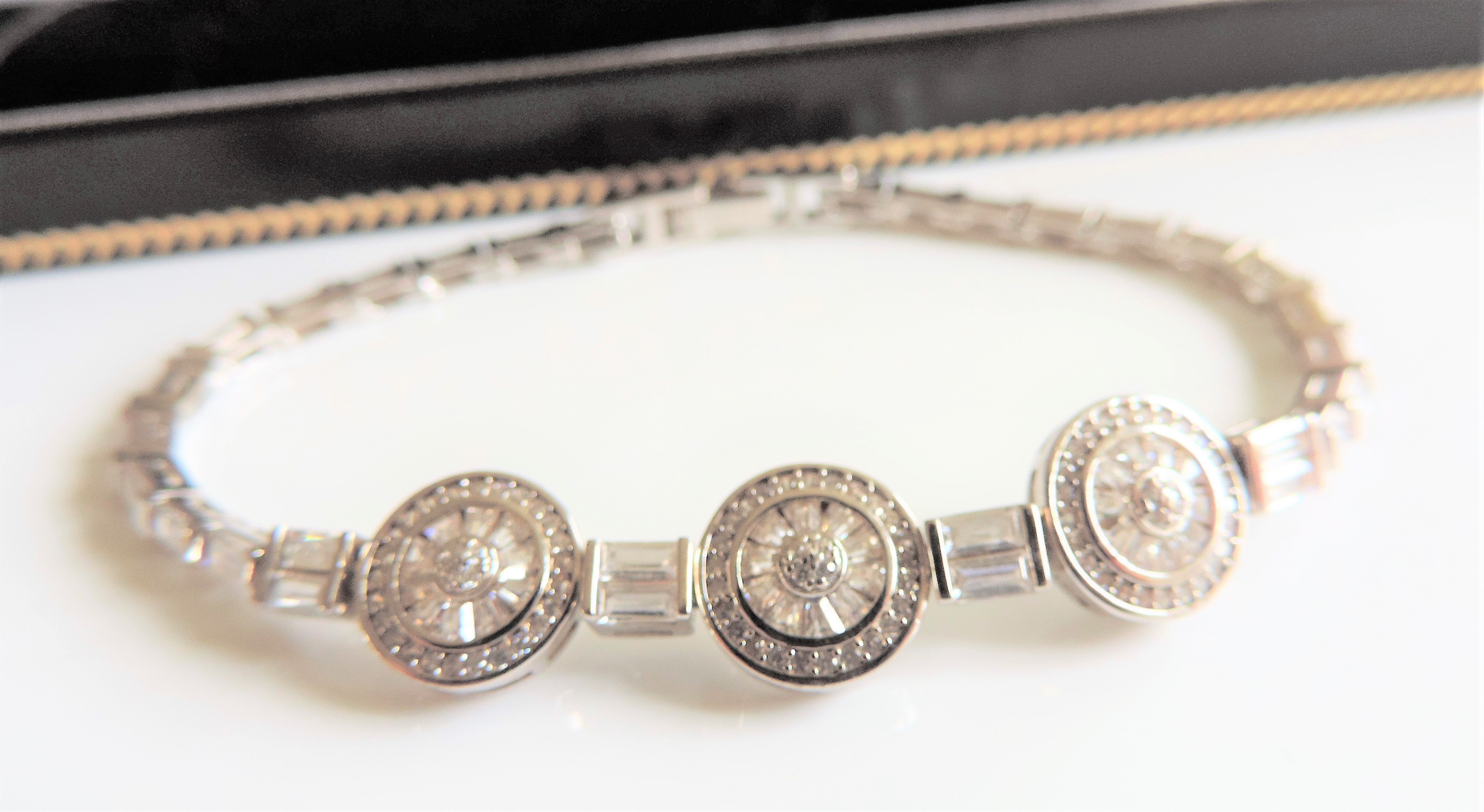 Sterling Silver White Sapphire Bracelet - Image 2 of 10
