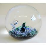 Selkirk Glass Paperweight Seaburst 1985 Signed and Dated