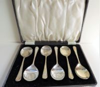 Antique Cased Set Silver Plated Spoons