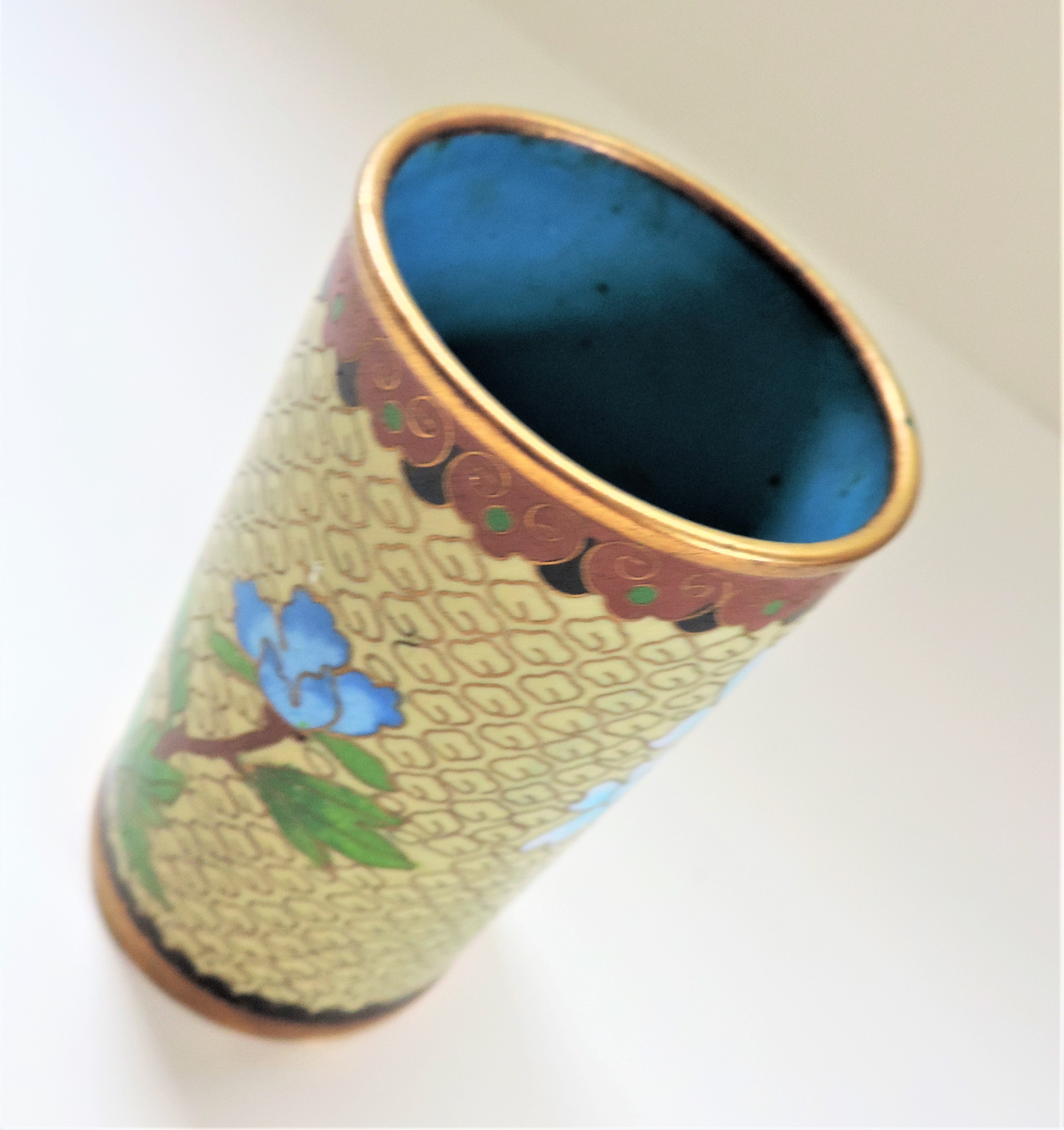 Vintage Cloisonne Brush Pot - Image 4 of 4