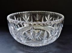 Large Cut Crystal Fruit Bowl 20cm wide