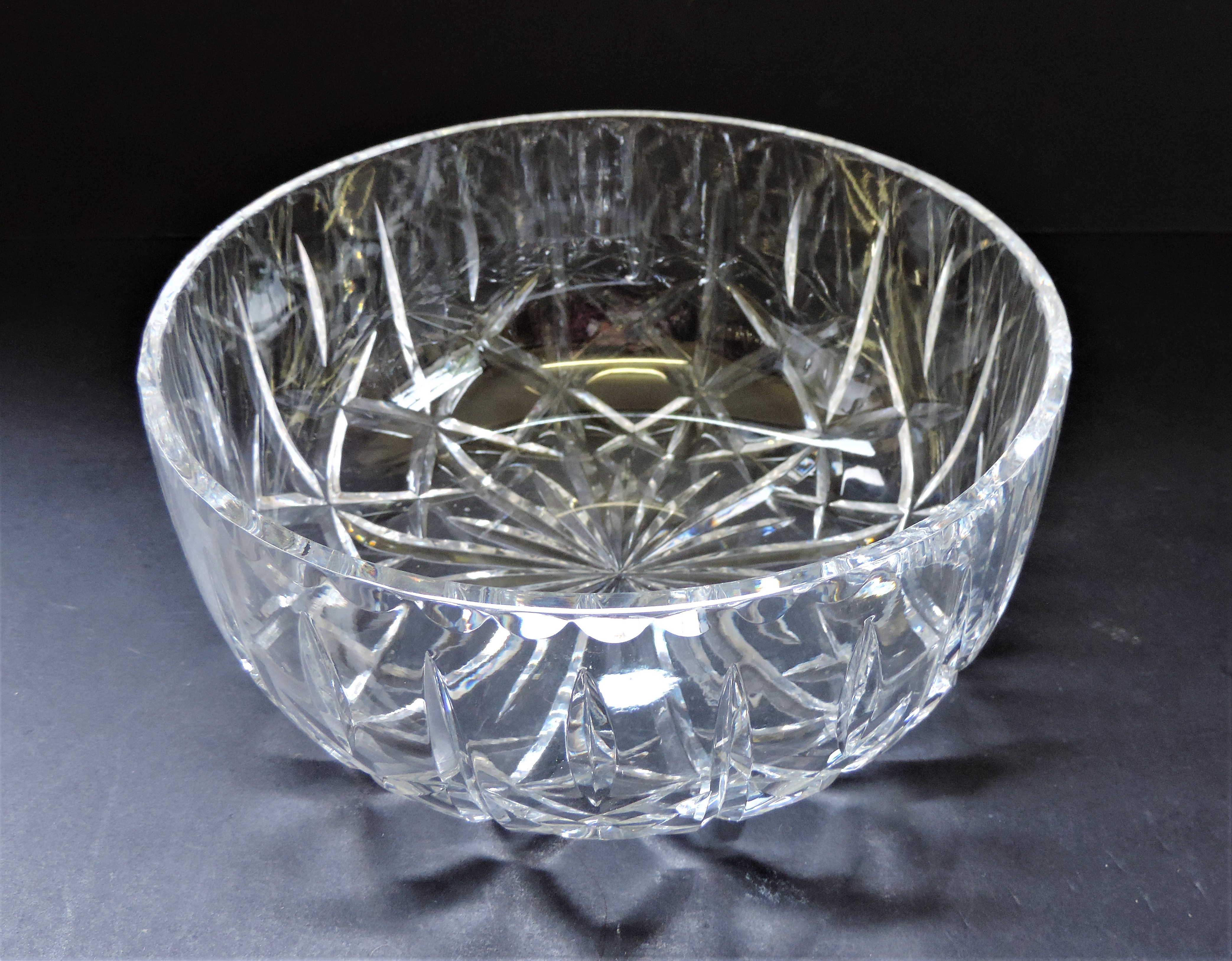 Large Royal Brierley Crystal Fruit Bowl 20cm wide - Image 2 of 5