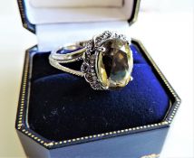 Sterling Silver 6ct Ceylon Chrysoberyl Gemstone Ring