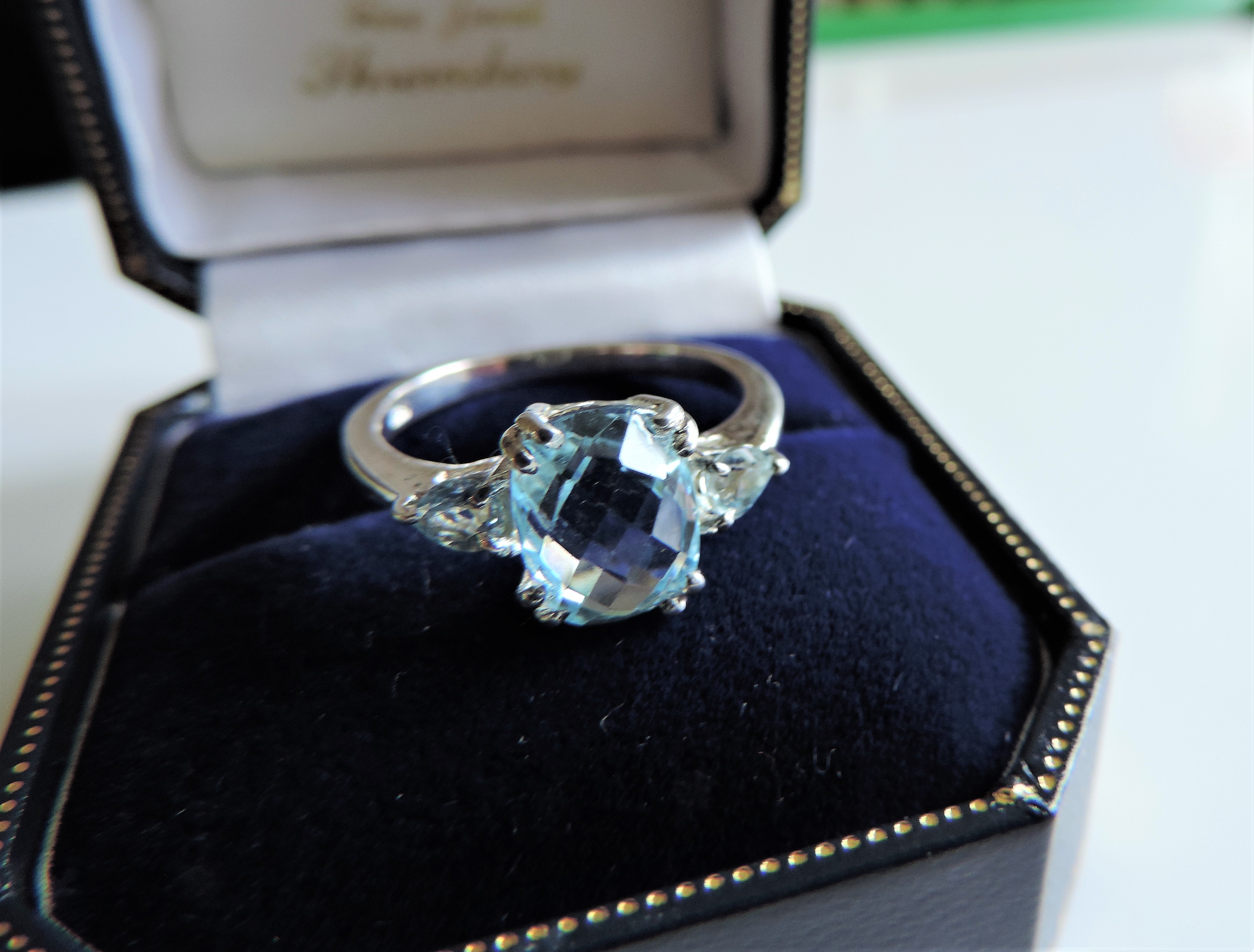 Sterling Silver 3.9ct Blue Topaz Gemstone Ring - Image 4 of 7