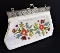 Vintage Beaded & Petit Point Evening Bag