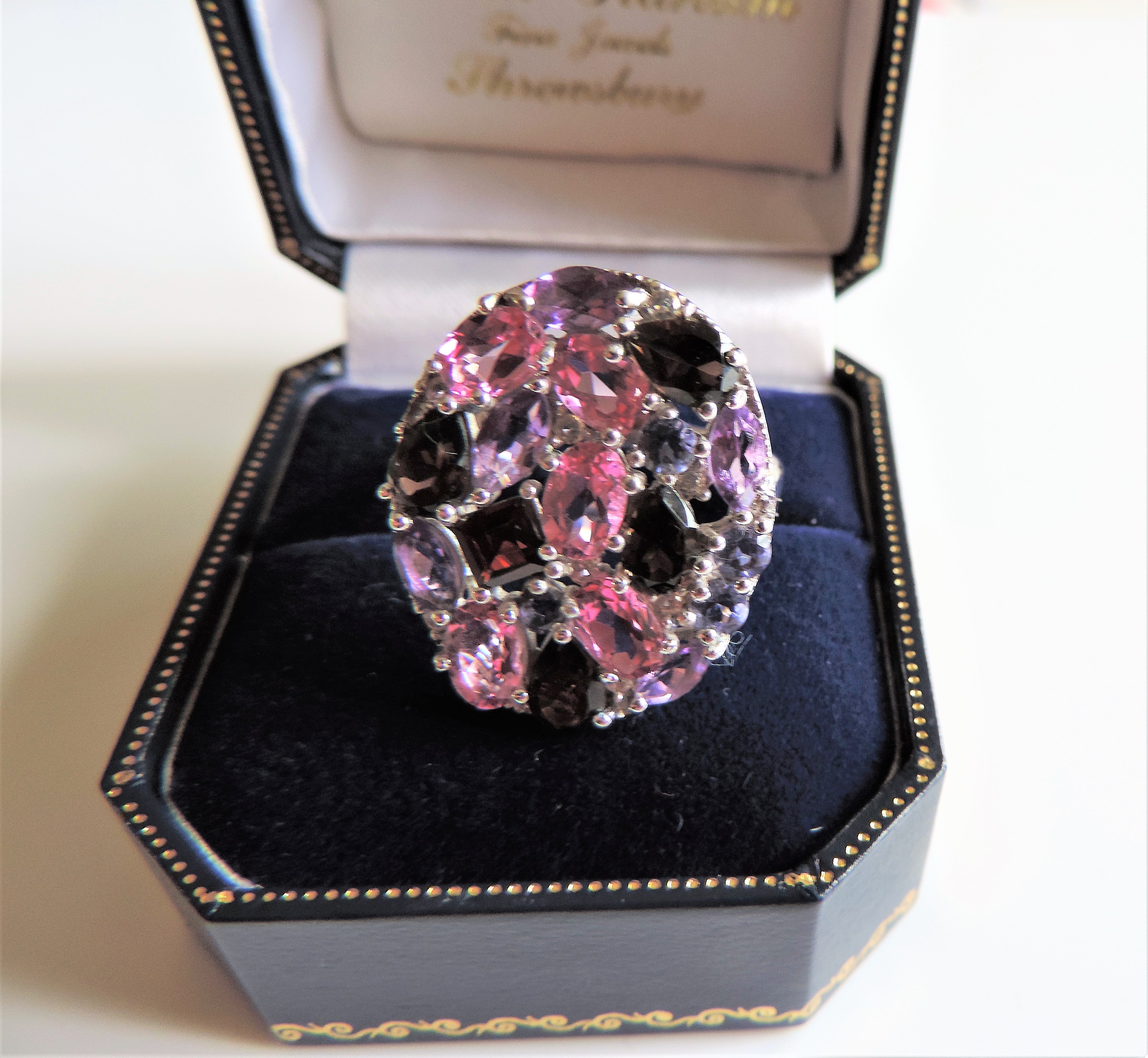 Sterling Silver Tutti Frutti Gemstone Ring - Image 3 of 4