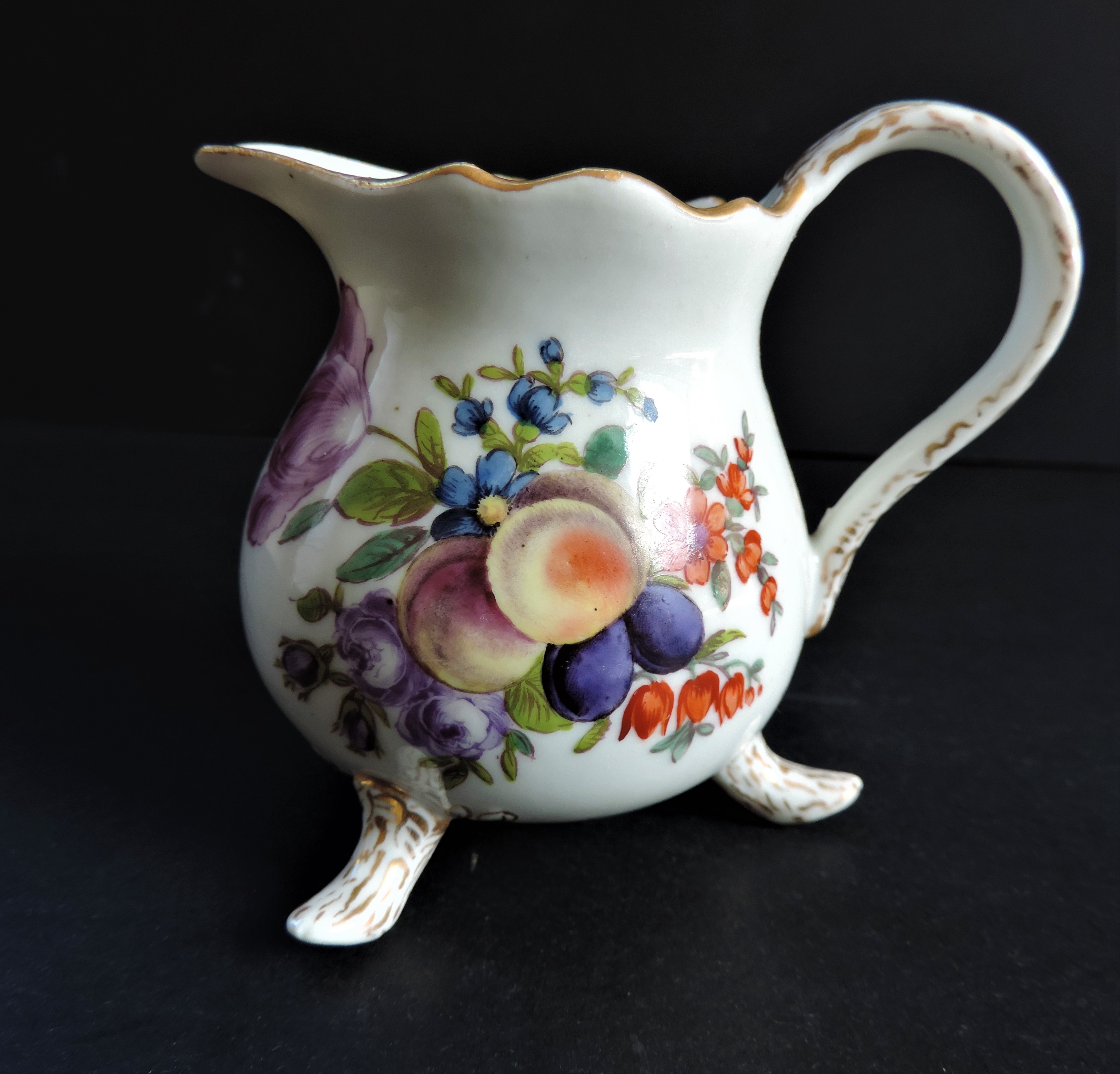 Antique Meissen Milk Jug/Creamer Blue Cross Marks