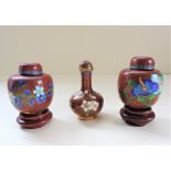 Vintage Cloisonne Minature Trio