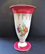 Vintage JKW Bavaria Western Germany Hand Painted Vase 30cm tall