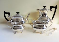 Antique Art Nouveau Silver Plated 5 Piece Tea & Coffee Set
