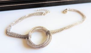 Three Linked Circles Sterling Silver Bracelet