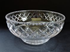 Vintage 1930's Signed Stuart Crystal Crystal Bowl 20cm wide