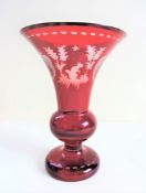 Vintage Bohemian Eggerman Rub Vase