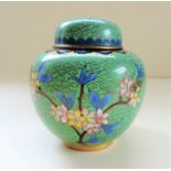 Vintage Cloisonne Ginger Jar