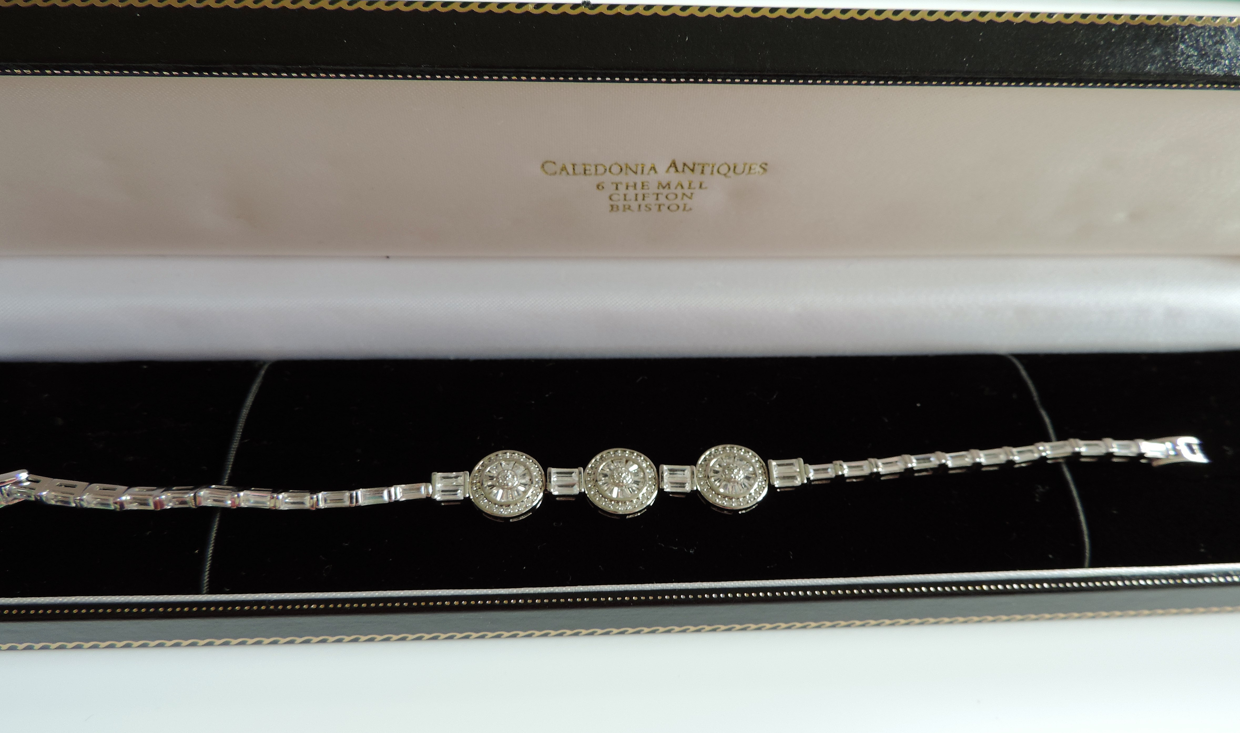 Sterling Silver White Sapphire Bracelet - Image 10 of 10
