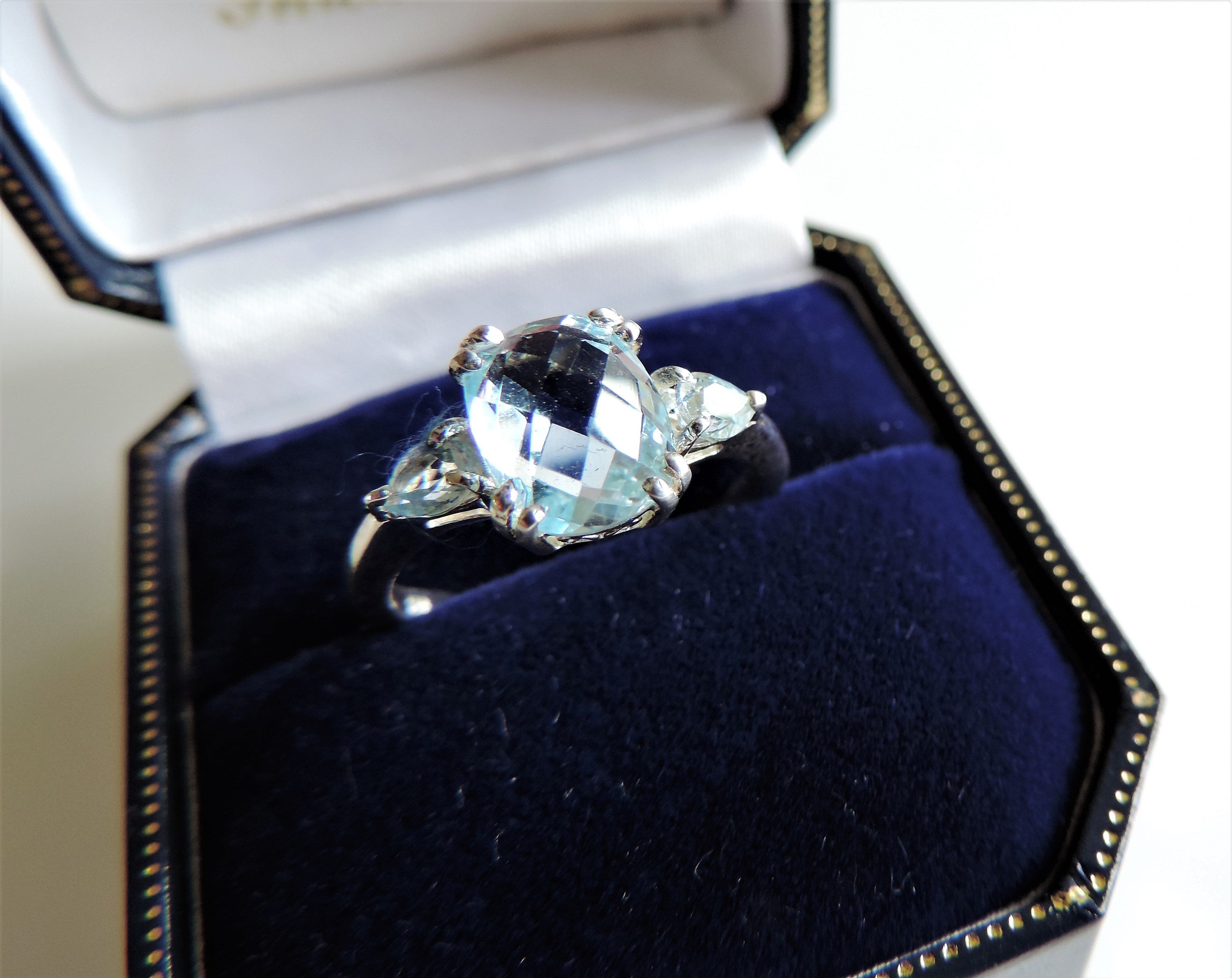 Sterling Silver 3.9ct Blue Topaz Gemstone Ring