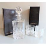 Thomas Webb Crystal Spirit Decanter and Tumbler Set