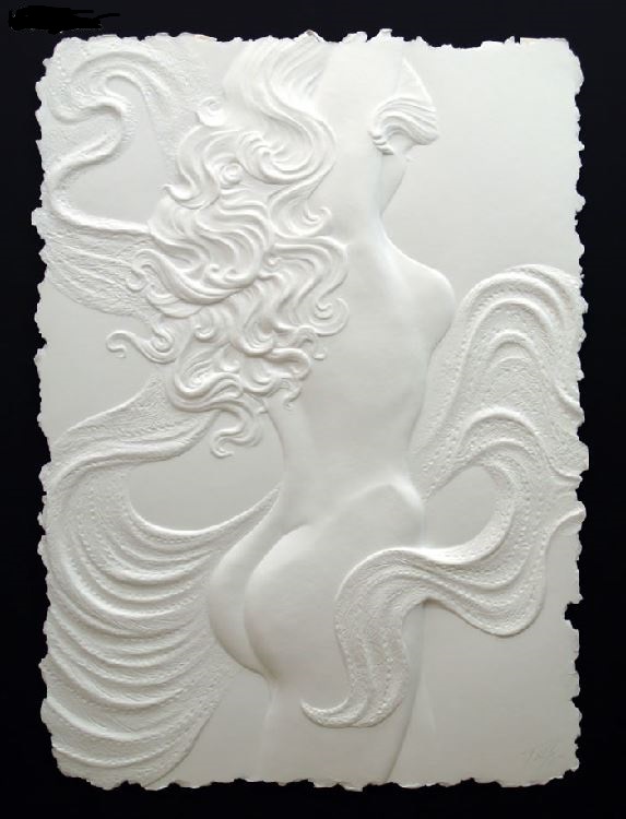 Roberta Peck 'Nude Dancer' Monotype Sculpture on Paper - Image 2 of 12