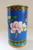 Vintage Cloisonne Brush Pot 13cm High