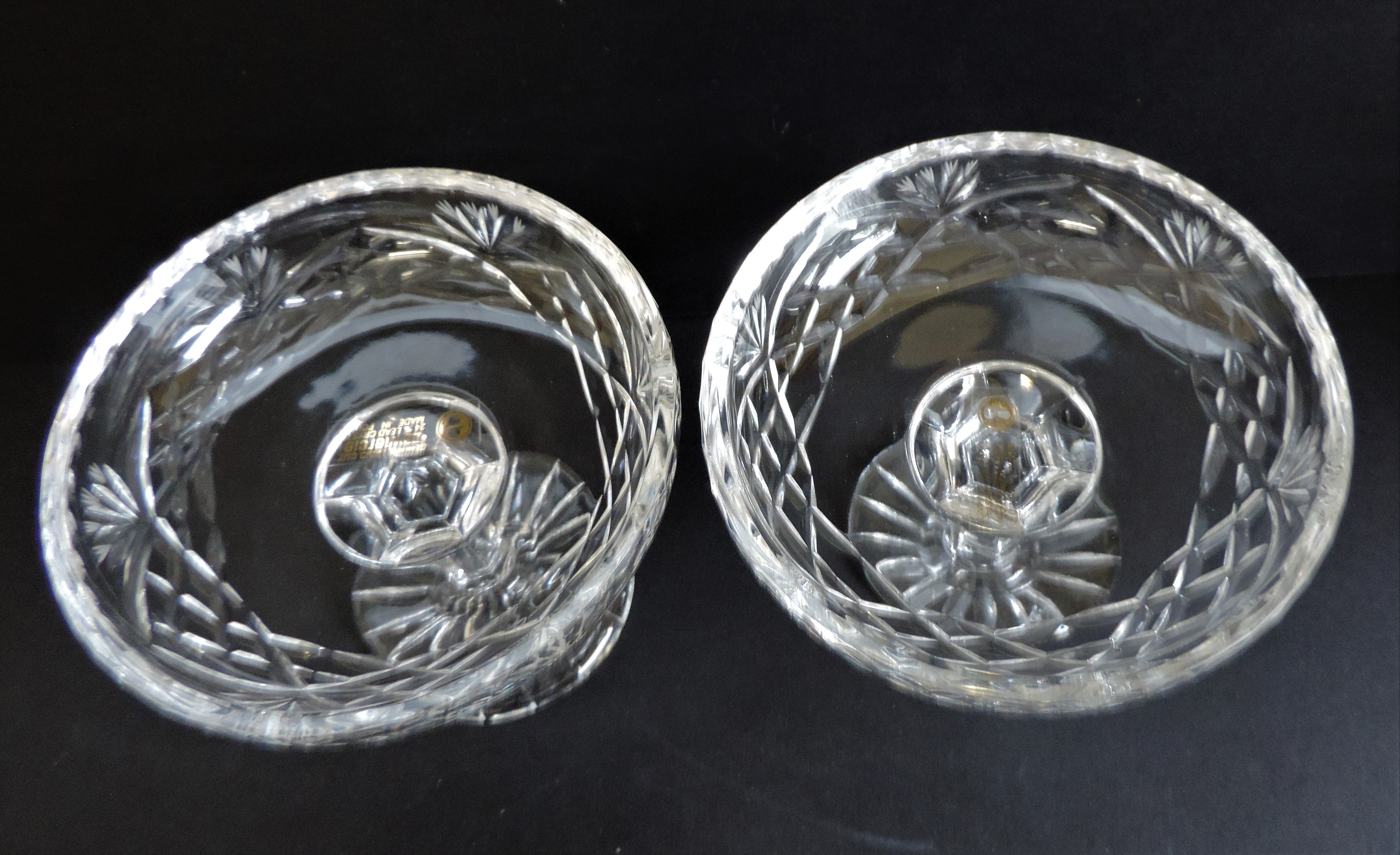 Pair of Hand Cut Crystal Dishes by Zawercie of Poland - Image 3 of 5