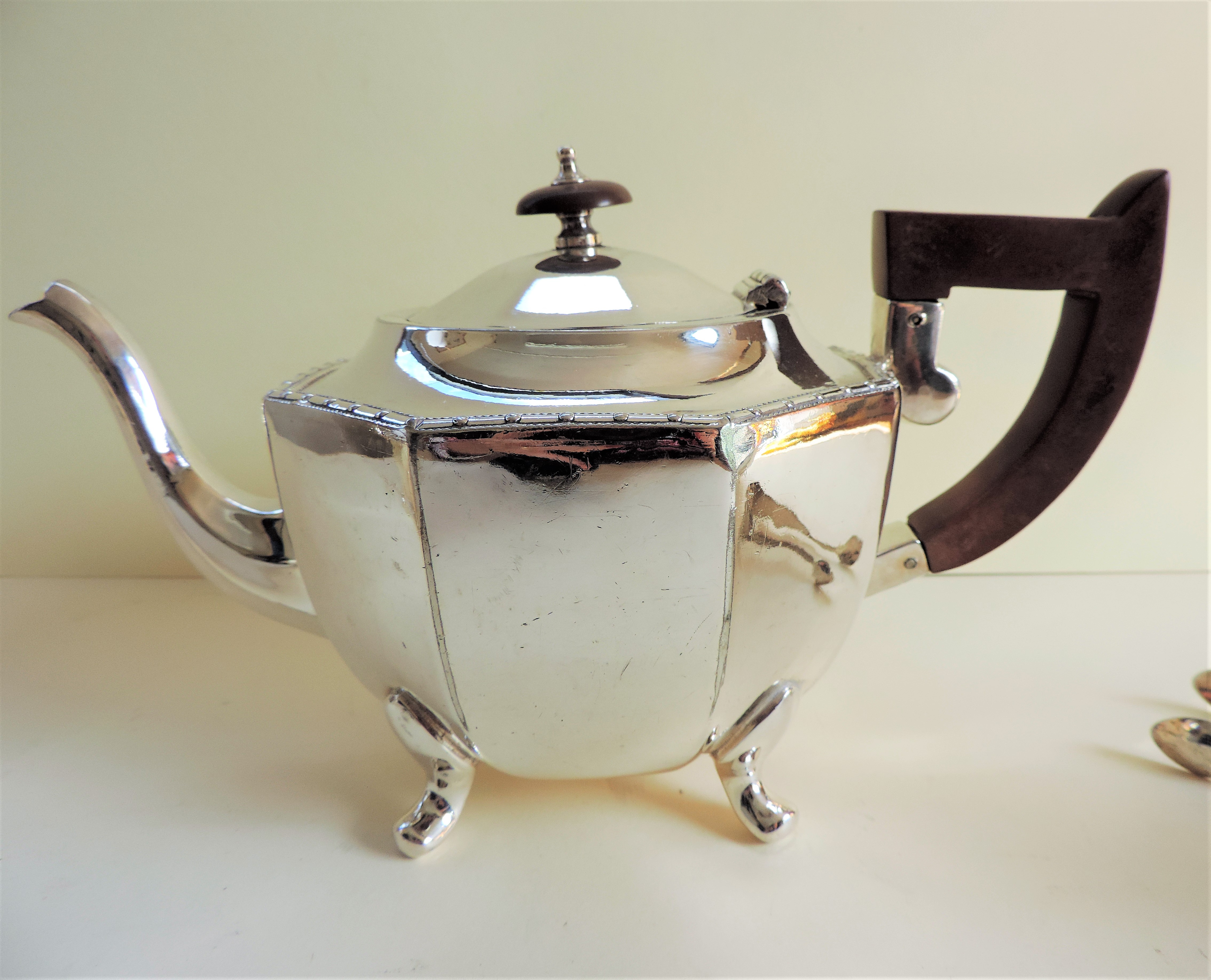Art Deco Silver Plated Tea Set - Image 2 of 7