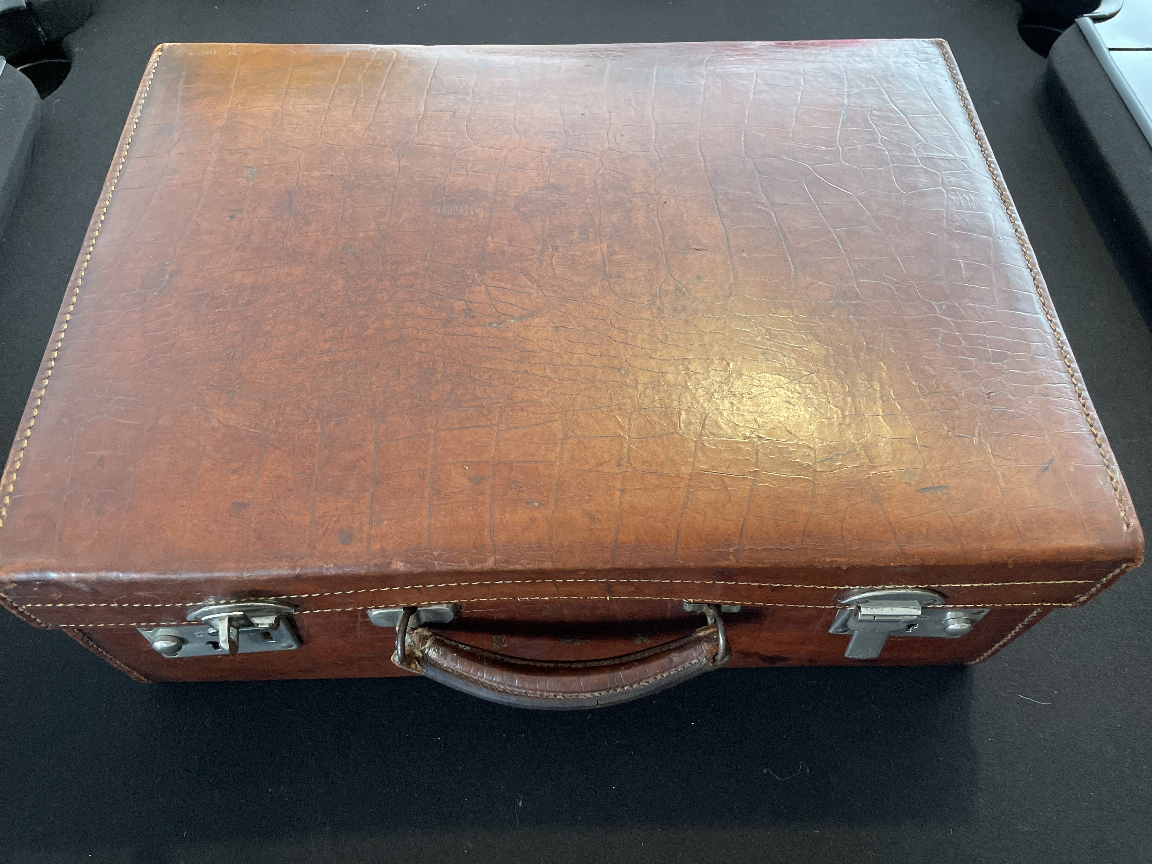 Vintage E.A. McMillan Ltd, Aberdeen, Leather Suitcase