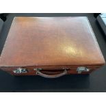 Vintage E.A. McMillan Ltd, Aberdeen, Leather Suitcase