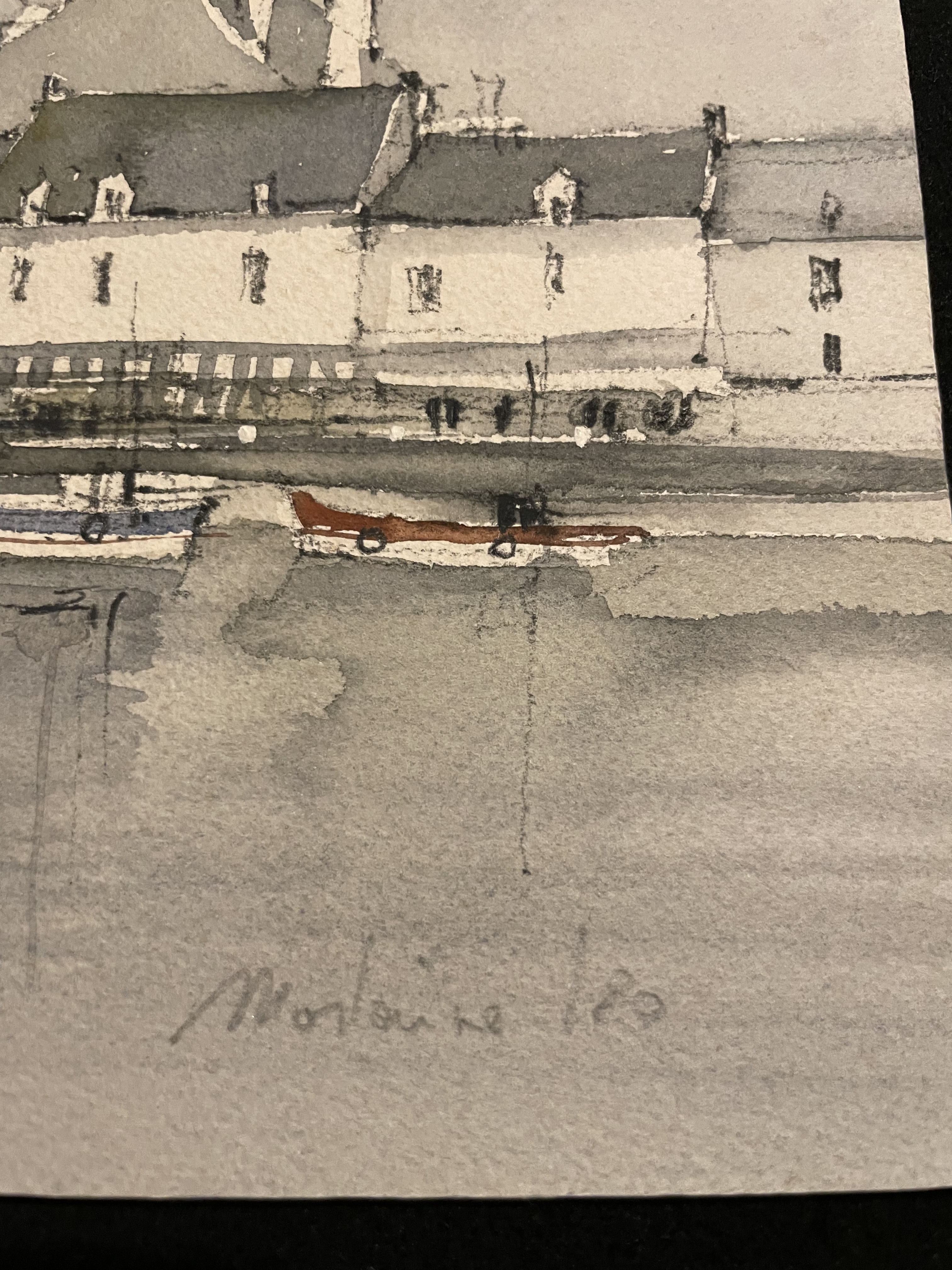 Watercolour by French artist J Morlaine - Image 3 of 5