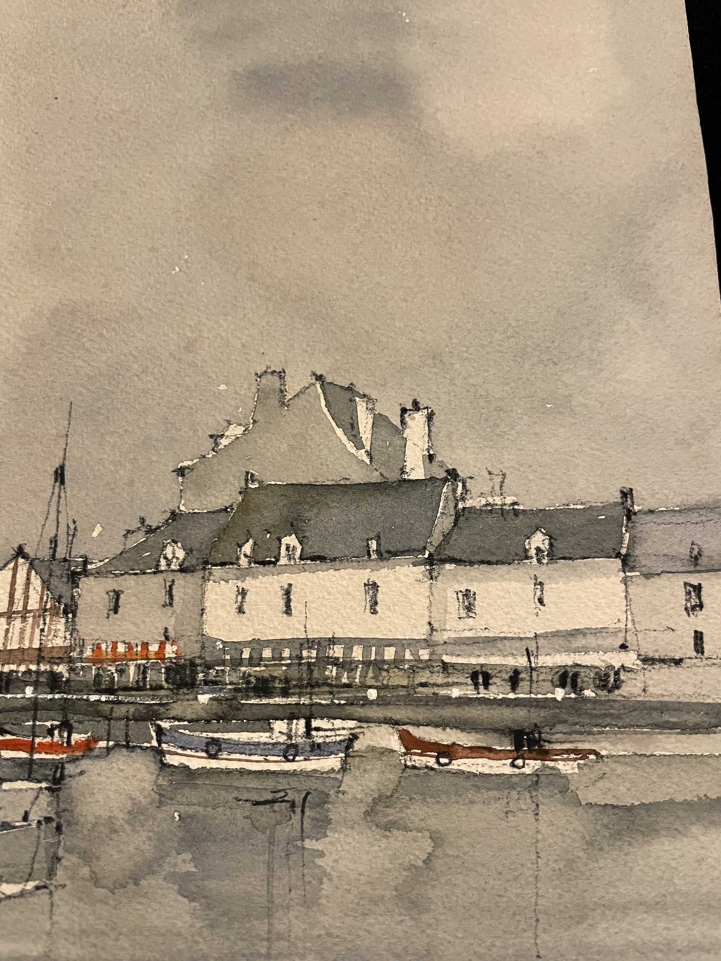 Watercolour by French artist J Morlaine - Image 5 of 5
